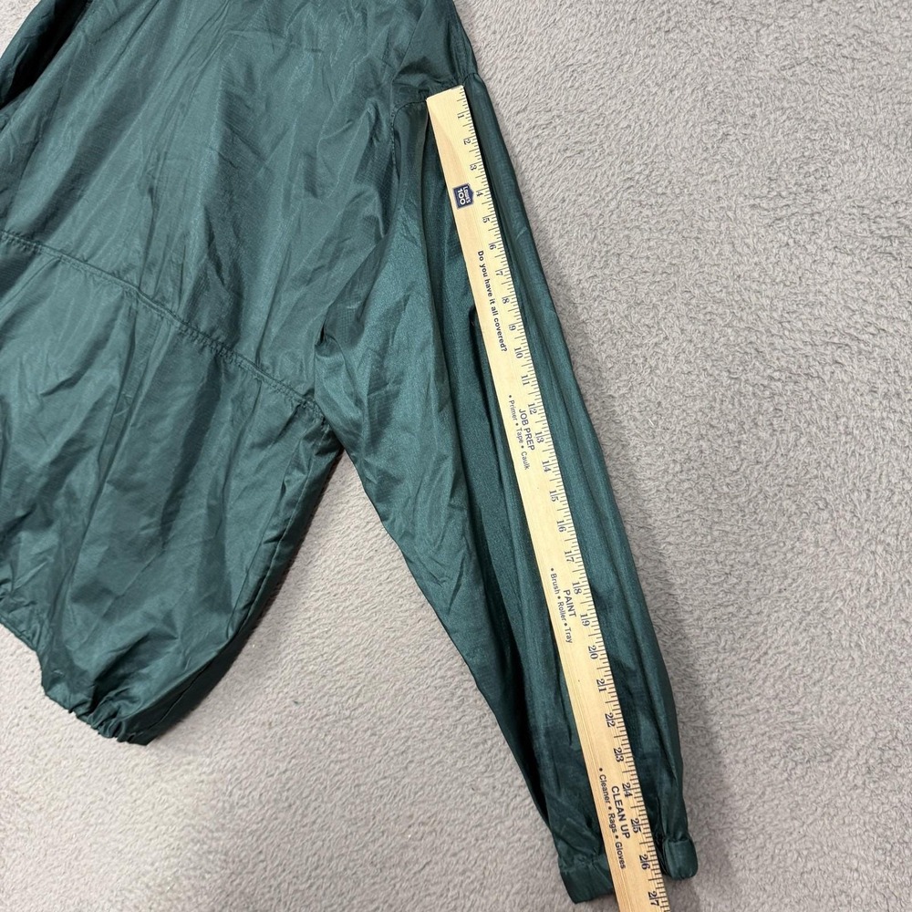Vintage Eddie Bauer Jacket Mens Large Green Sac Shirt Nylon Windbreaker 80s 90s - Picture 10 of 14